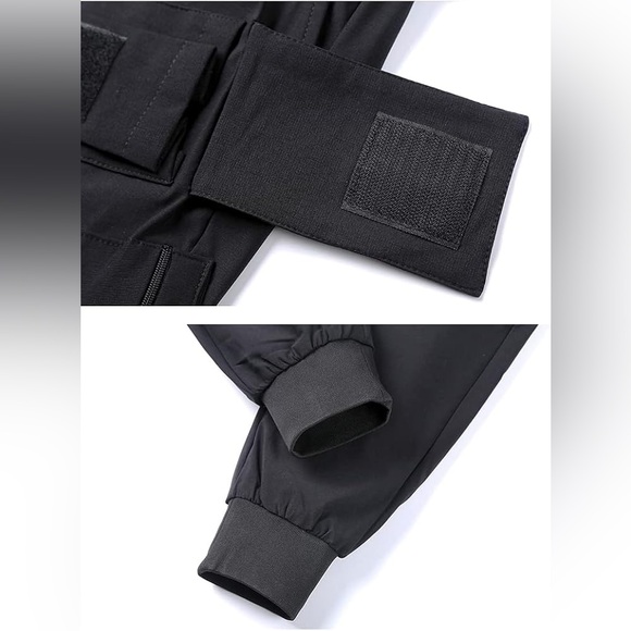Dudhuh Black Techwear Cargo Jogger Pants Tactical Streetwear Size Small - Picture 6 of 15